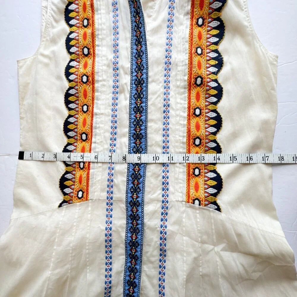 Tory Burch Embroidered Adriana Fit & Flare Dress Size 2 - Picture 14 of 15